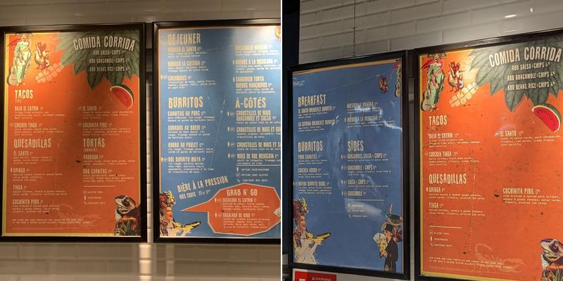 El Catrin Taqueria Menu
