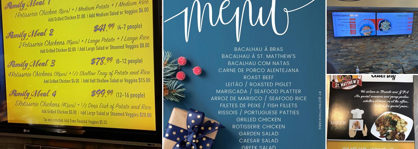 St Matthew's BBQ Chicken Menu