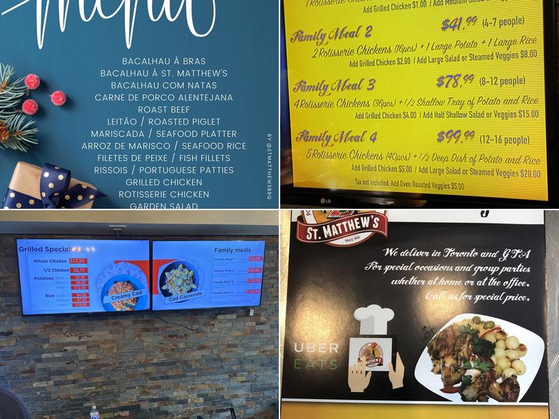 St Matthew's BBQ Chicken Menu