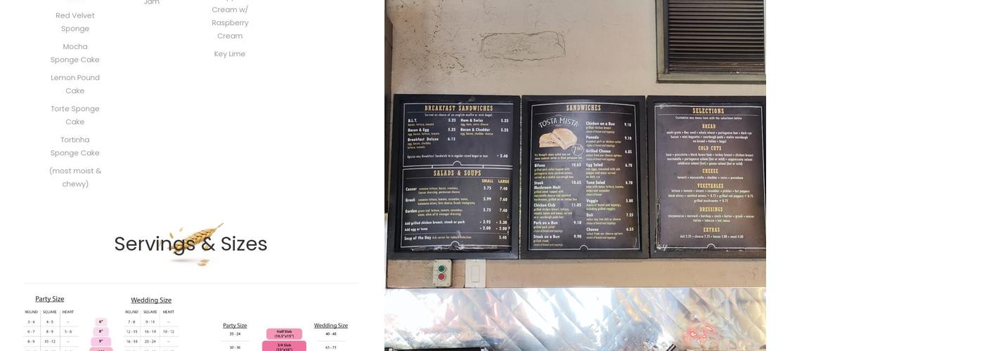 Nova Era Bakery Menu