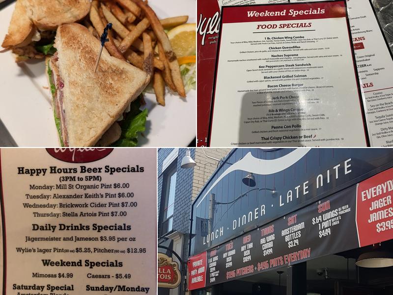 Wylie's Pub Menu