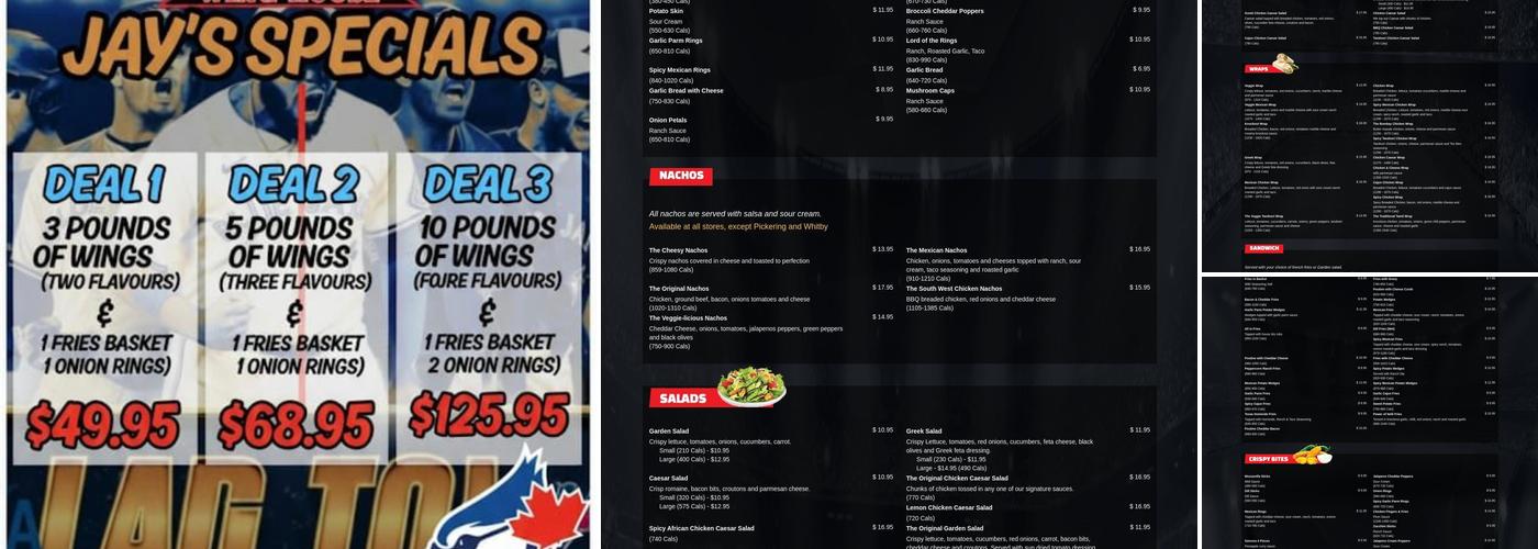 Wing House Menu