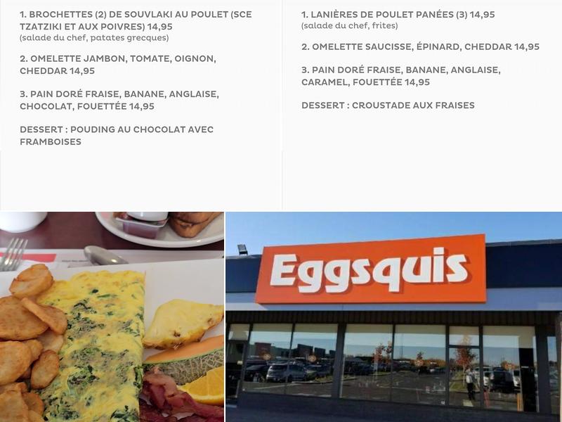 Eggsquis Menu