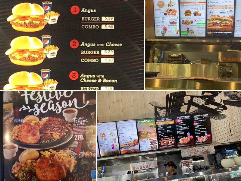Harvey's Menu