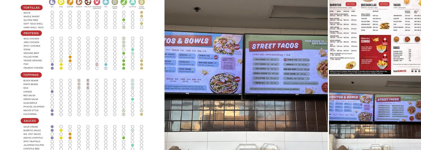 barBURRITO Menu