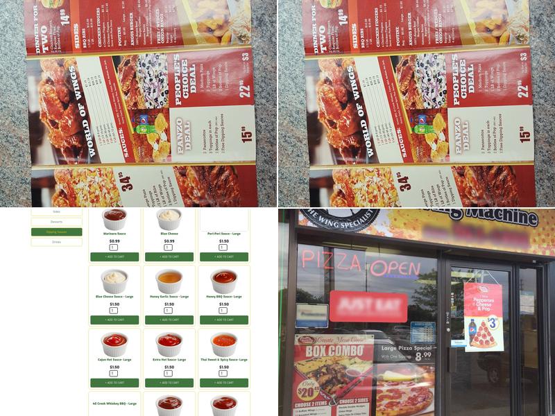 Wing Machine Menu