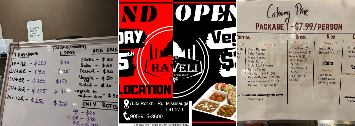 Punjabi Haveli Sweets and Restaurant Menu