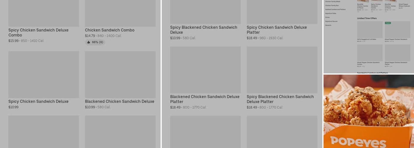 Popeyes Louisiana Kitchen Menu