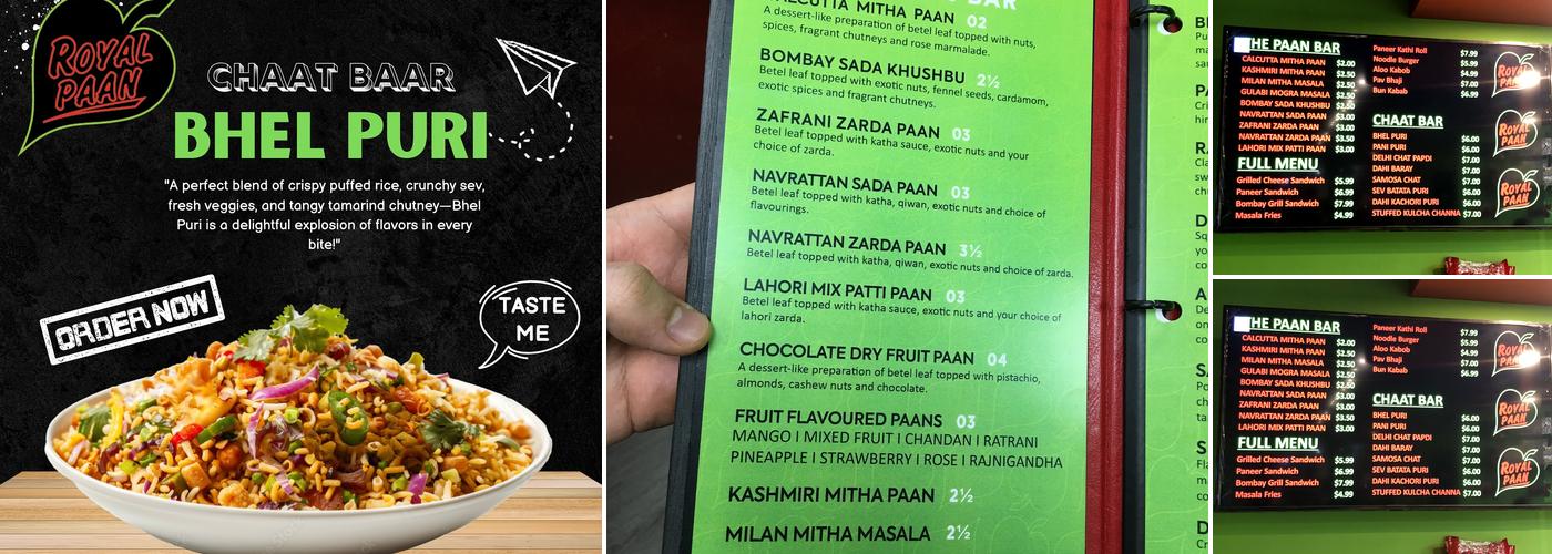 Royal Paan Menu