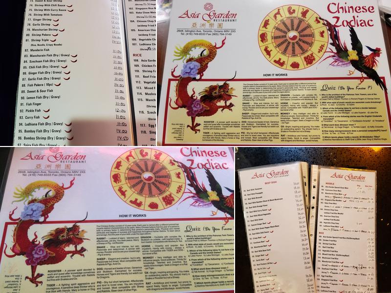 Asia Garden Menu
