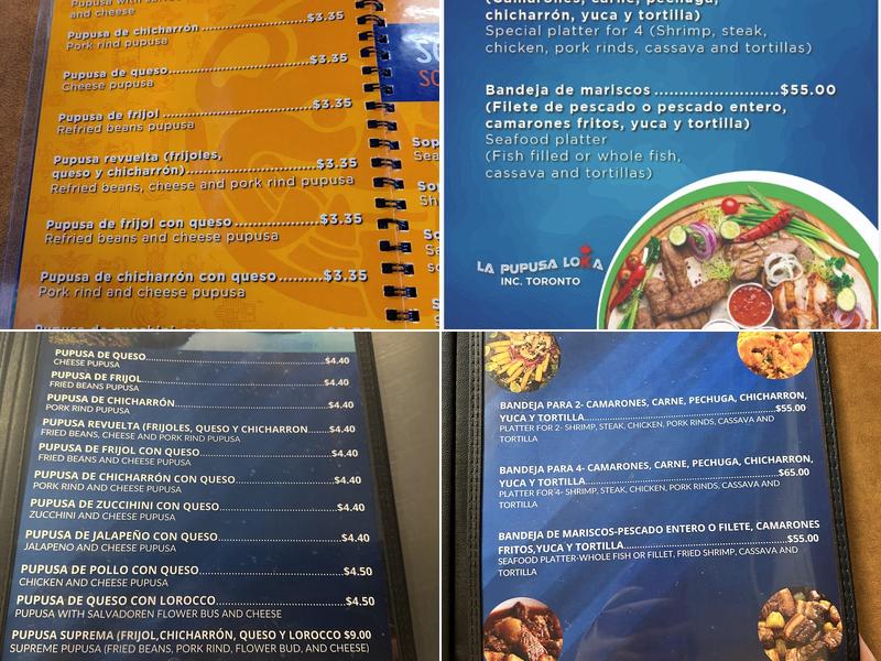 La Pupusa Loka Menu