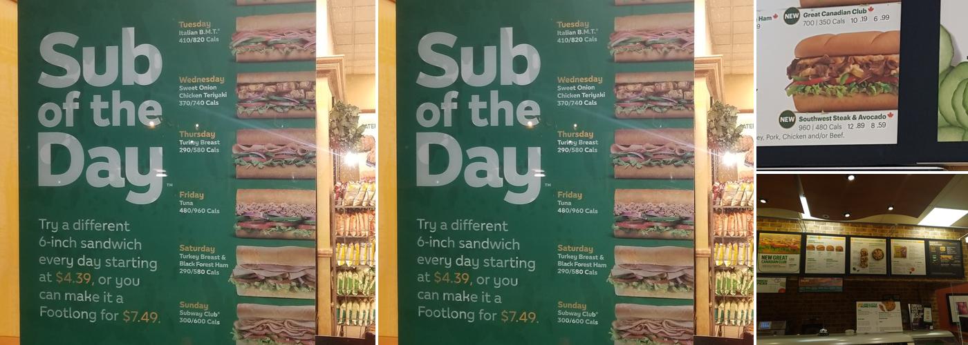 Subway Menu