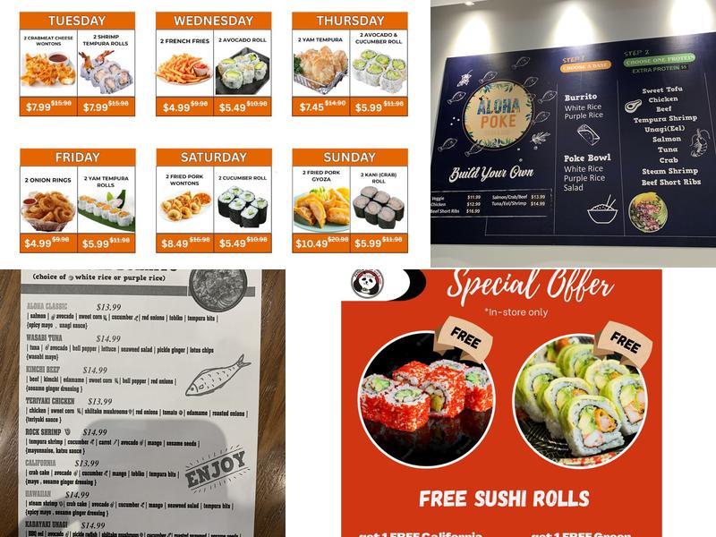 Panda Chef Wok and Sushi Menu