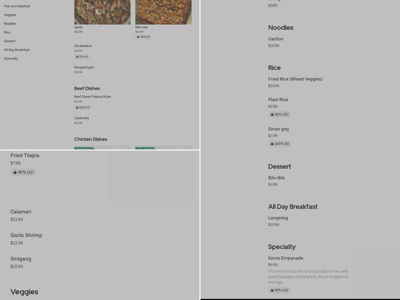 La Isla Menu