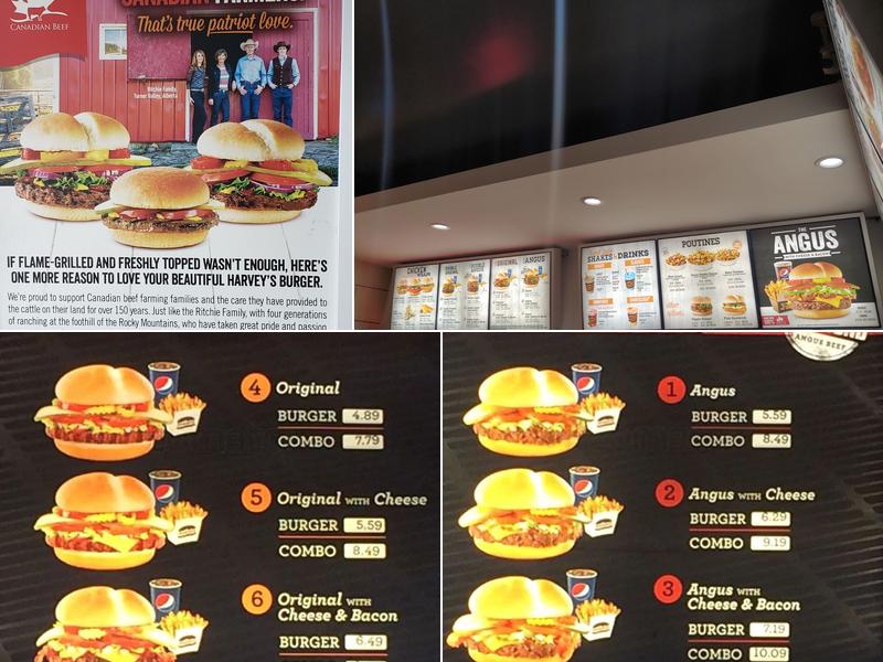 Harvey's Menu