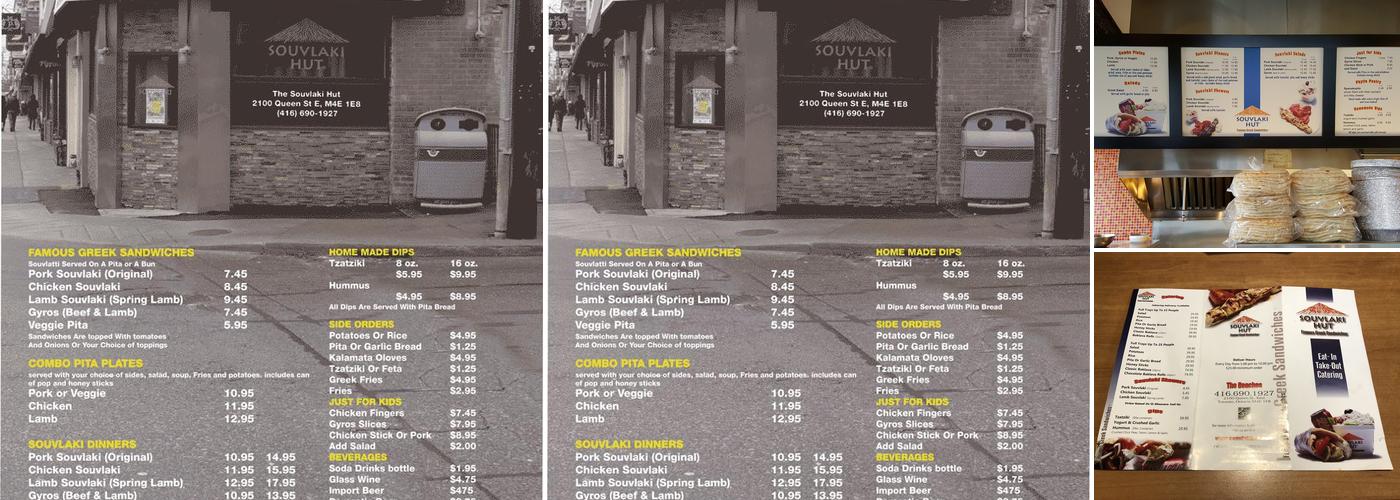 Souvlaki Hut Queen Street East (The Beaches) Menu