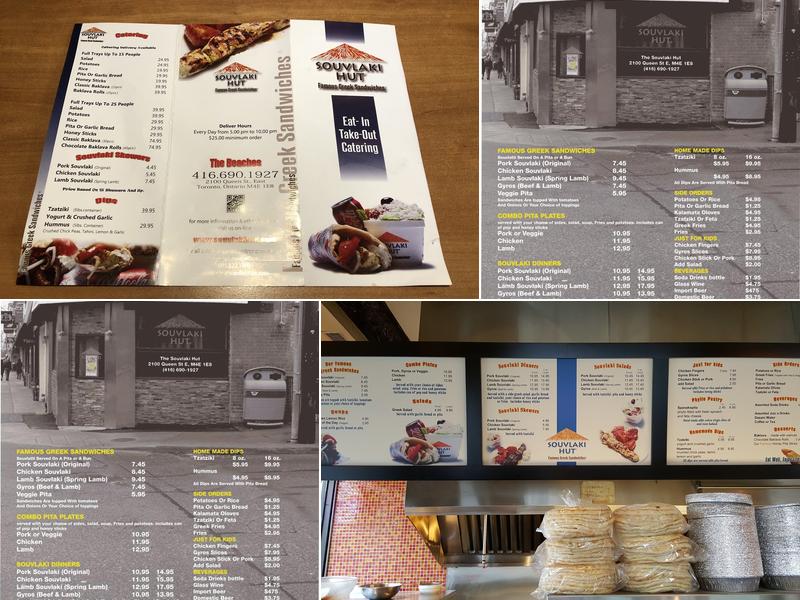 Souvlaki Hut Queen Street East (The Beaches) Menu