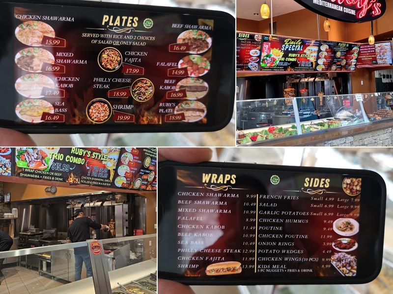 Ruby's Mediterranean Cuisine Menu