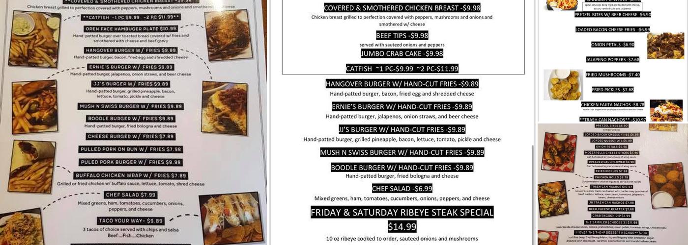 ERNIES SPORTS BAR Menu