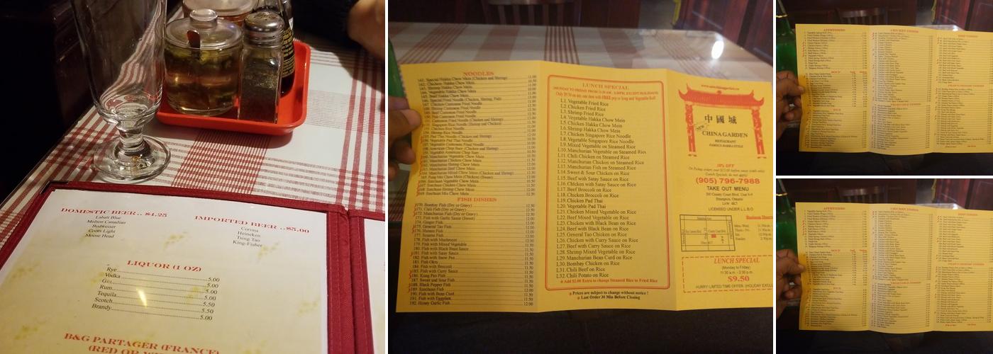 New China Garden Menu