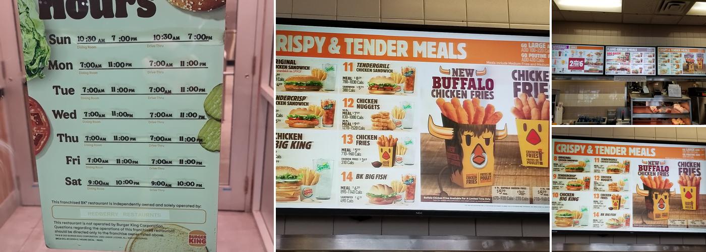 Burger King Menu