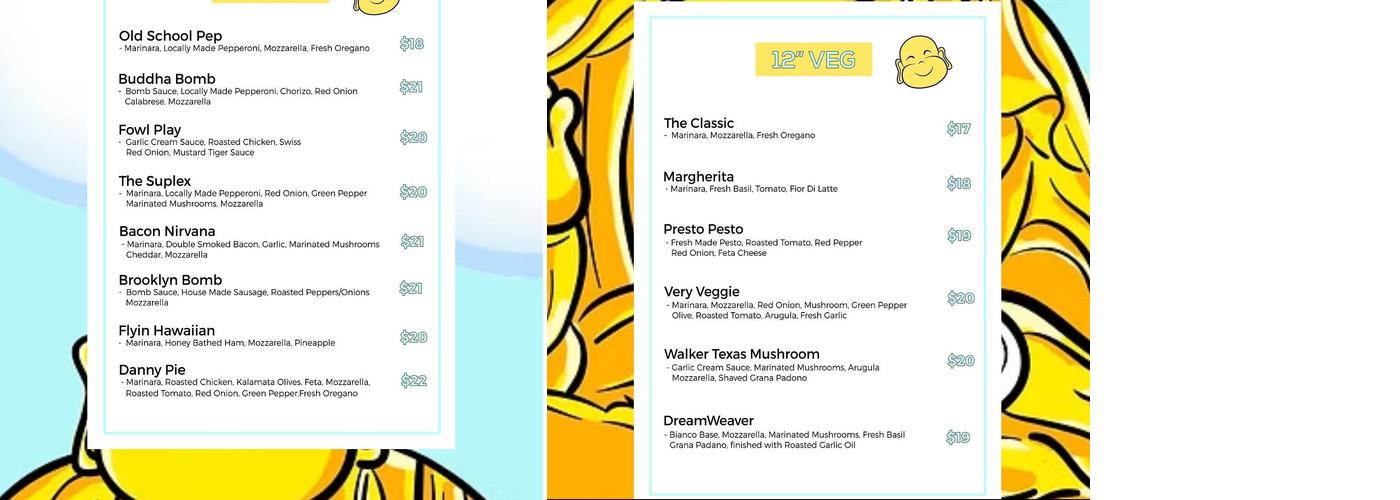 Queen Margherita Pizza Menu