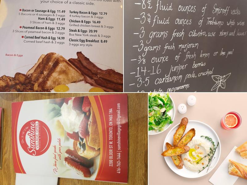 Sunshine Village Grill Menu