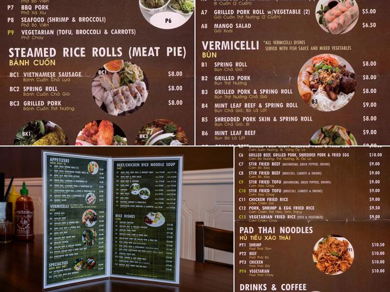 Pho VP Menu