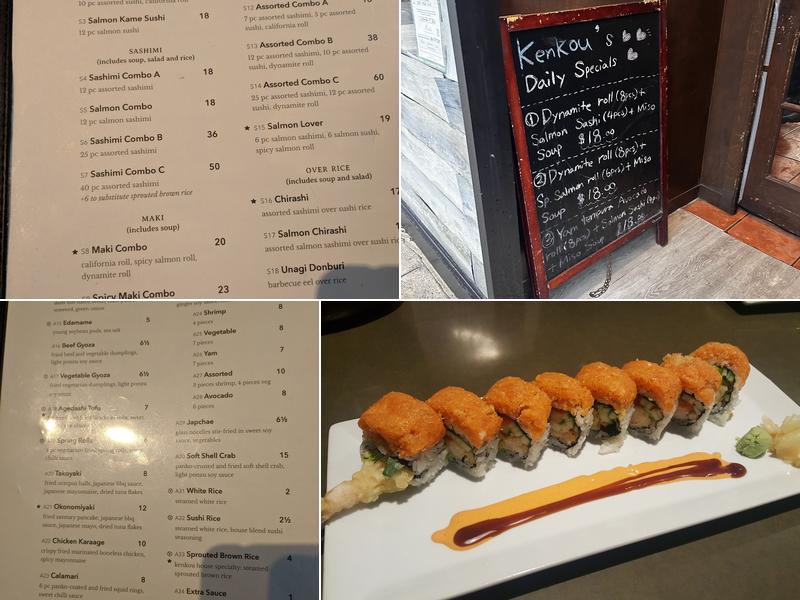 Kenkou Sushi Menu