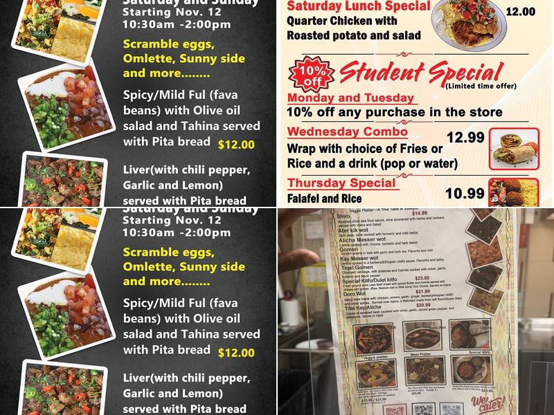 Lebanon Express college and dufferin Menu