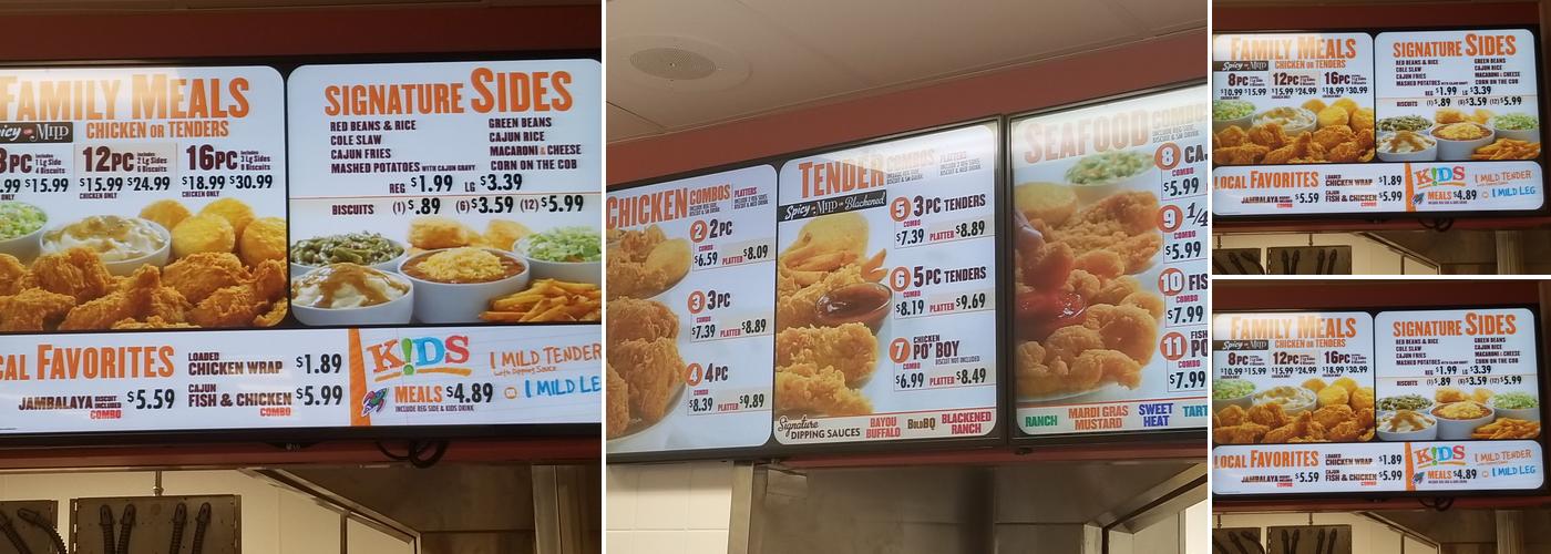 Popeyes Louisiana Kitchen Menu