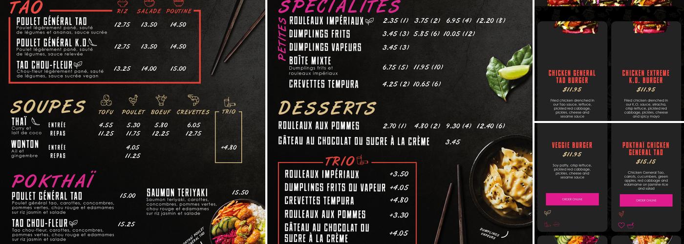Thaïzone Menu