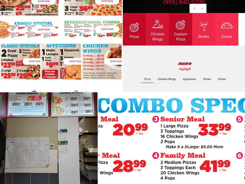 Vankirk Grabb-A-Pizza Menu