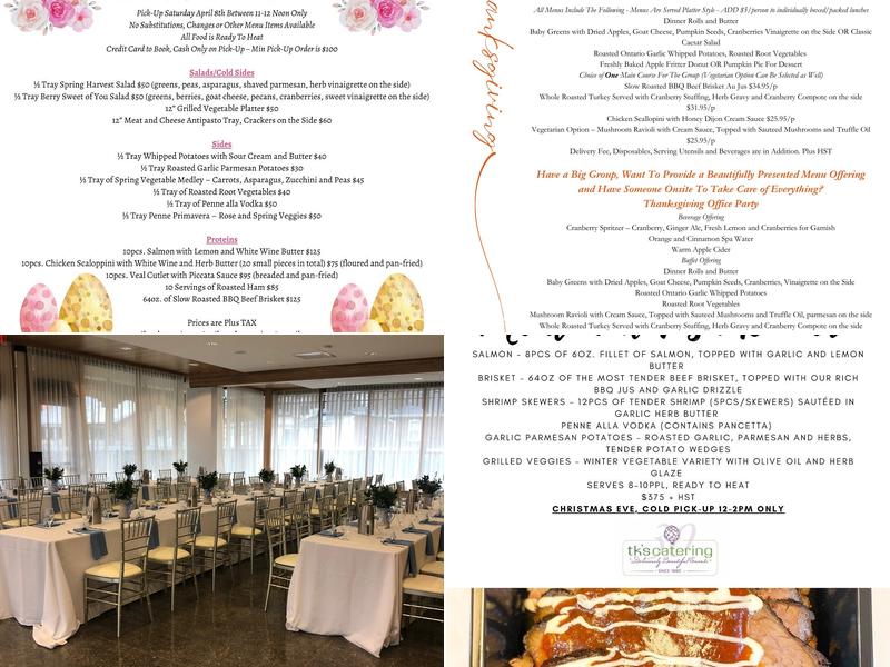 TK's Catering Menu