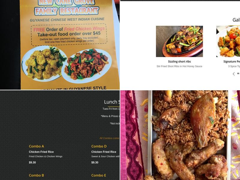 New Cane Grove Family Restaurant Menu