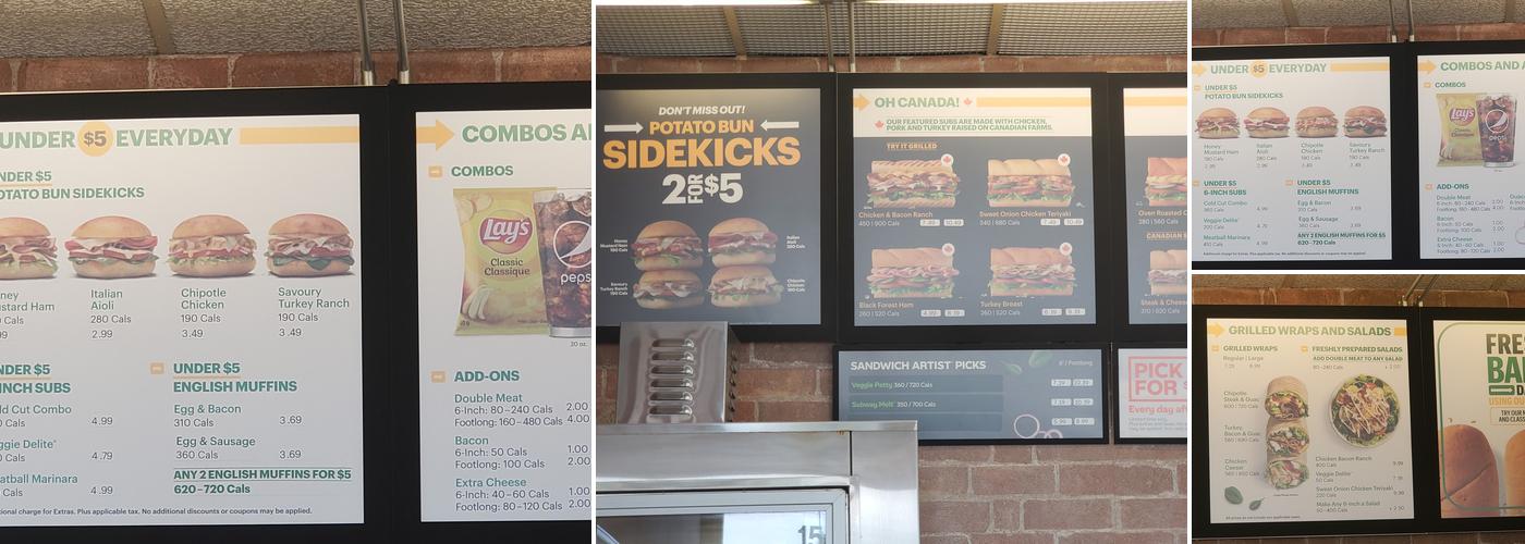 Subway Menu