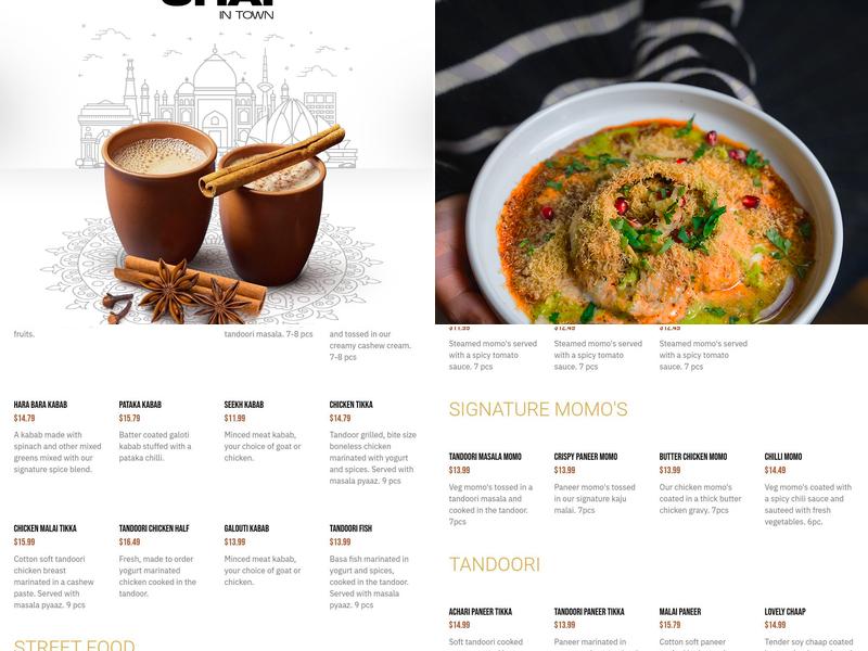 Mughal Mahal Restaurant Menu