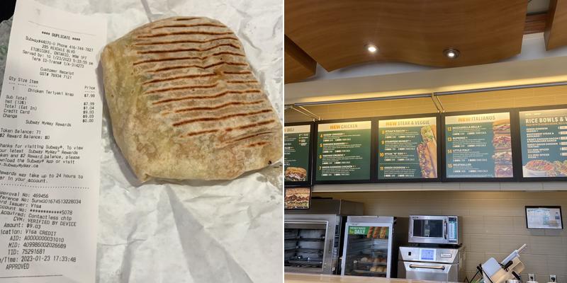 Subway Menu