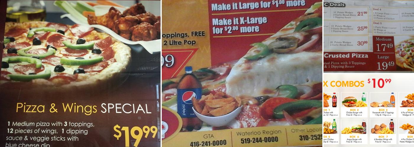 Double Double Pizza & Chicken Menu