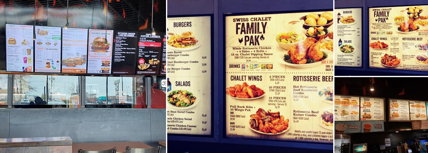 Harvey's Menu