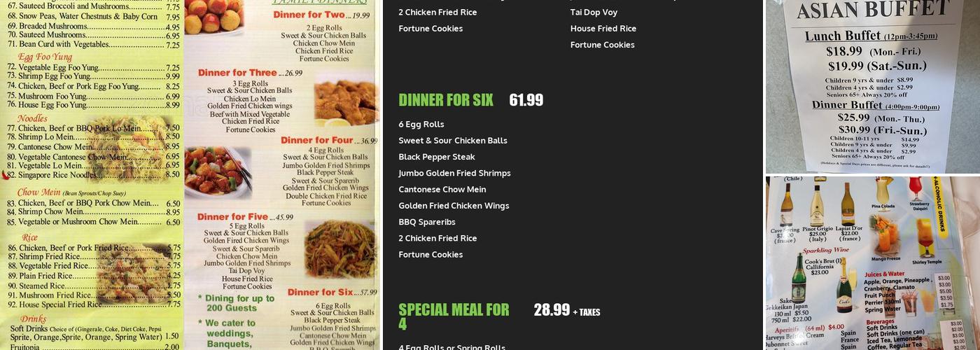 Asian Buffet Menu