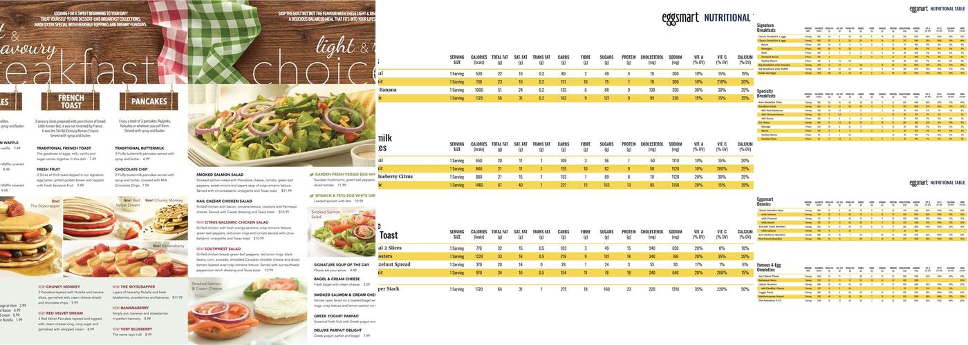Eggsmart Menu