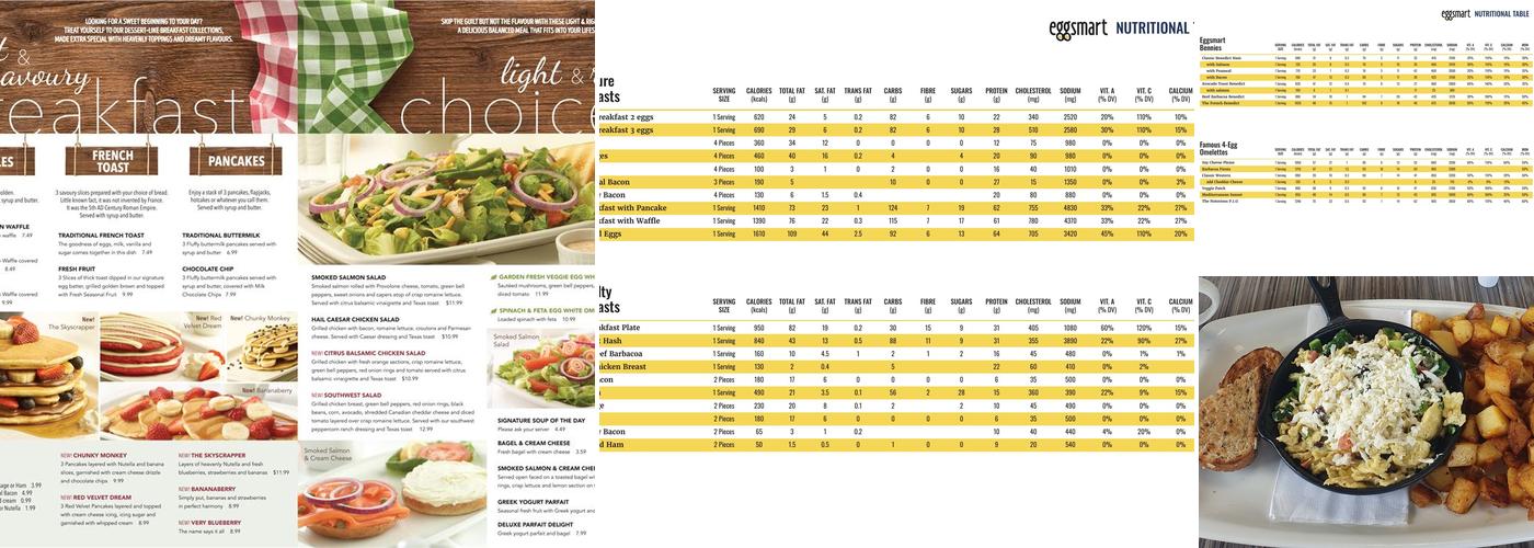 Eggsmart Menu