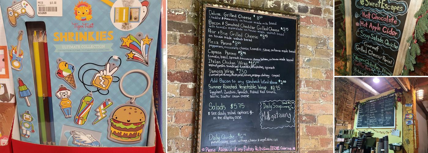 The Sweet Escape Menu