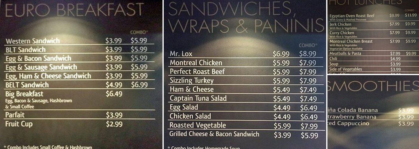 7 Wonders Fine Foods Menu