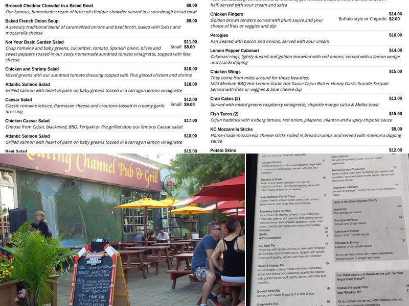 The Keating Channel Pub & Grill Menu