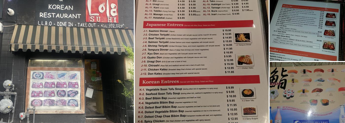 Lola Sushi Menu