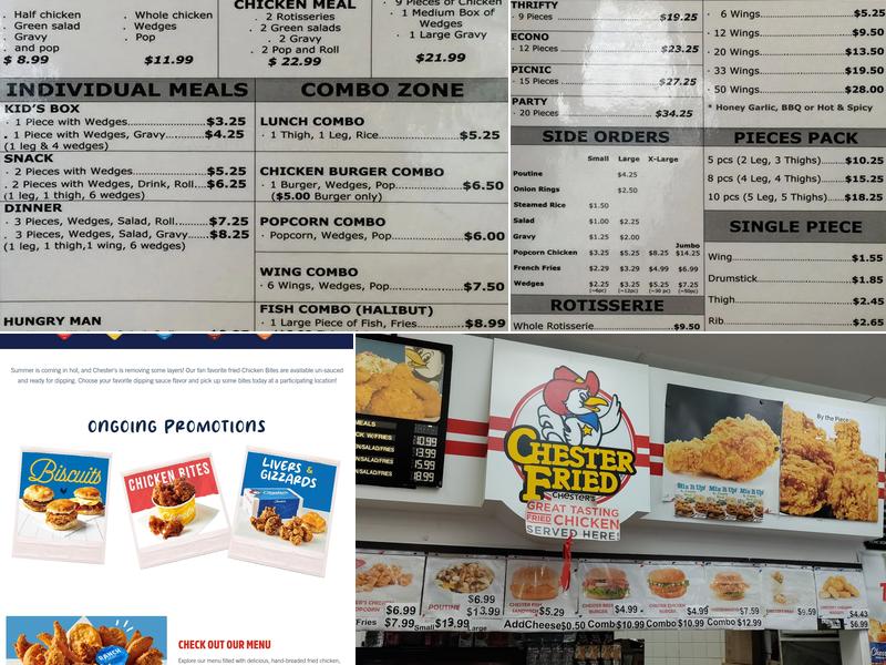Chester Fried Chicken Menu