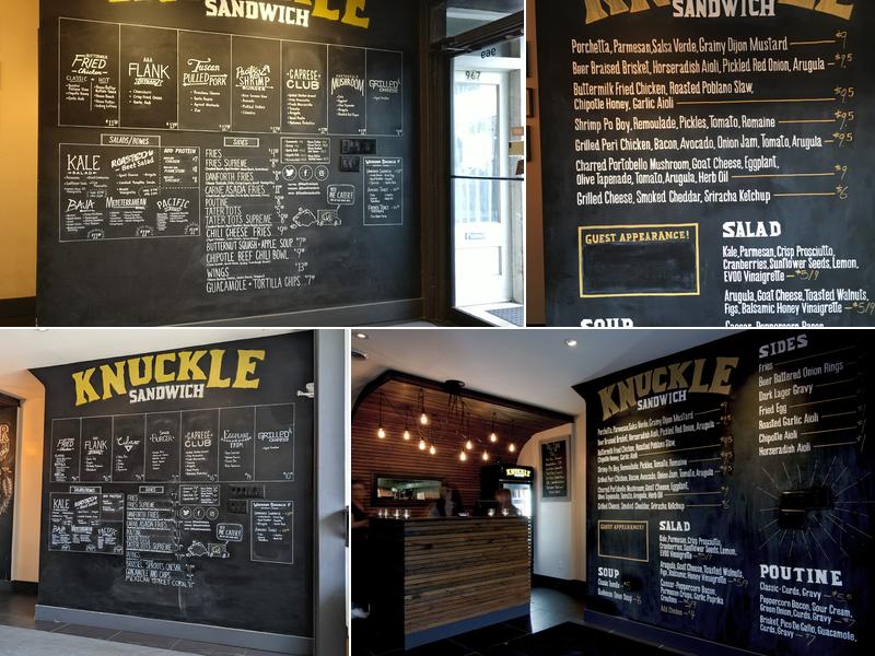 Knuckle Sandwich Menu