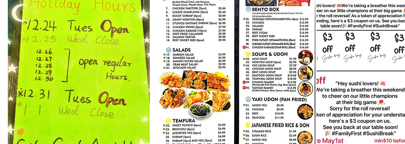 Sushi Bay Menu